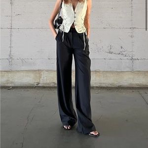 Princess Polly Archer Pants - Black